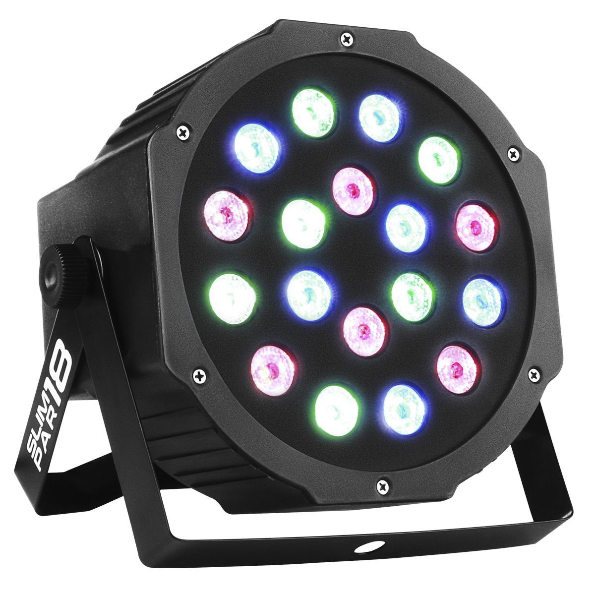 FT08 5247 REFLETOR LED PAR 18 LEDS 1W RGB SLIM PAR 18 LUMINOS-THUMB